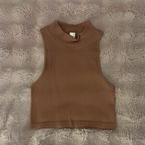 sleeveless ribbed top